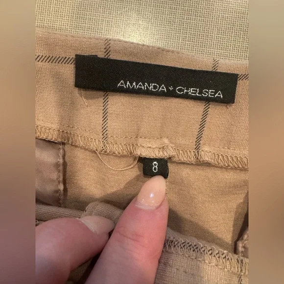 Amanda & Chelsea Blush Windowpane Tailored Trousers - Picture 4 of 4